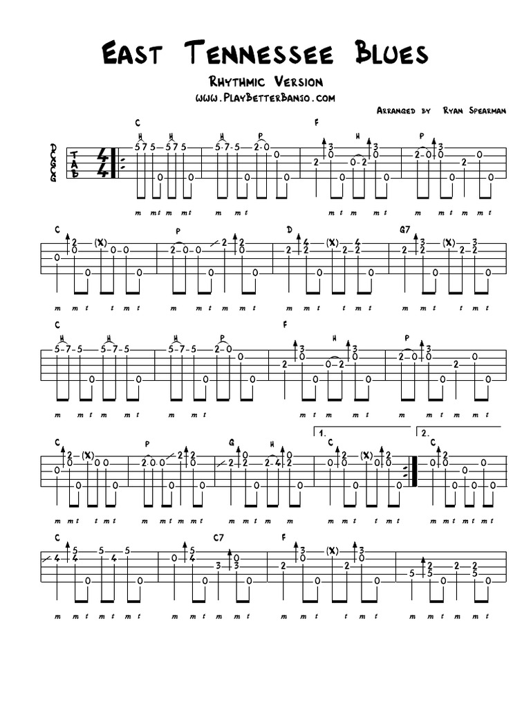 East Tennessee Blues RHYTHMIC | PDF