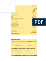 Reynaldo Gulane Cleaners Trial Balance and Financial Statements