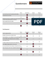 Executive Skills Questionnaire: Organization