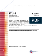 ITU-T Y.2085 Recommends Distributed Service Networking Service Routing
