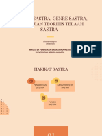 Materi 1 - Hakikat Sastra, Genre Sastra, Dan Kajian Teori Telaah Sastra