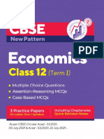 CBSE New Pattern Economics Class 12 For 2021-22 Exam (MCQs Based Book For Term 1)