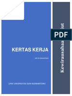 Kertas Kerja Mahasiswa Kewirausahaan Lanjut