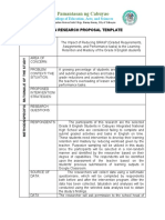 Pamantasan NG Cabuyao: Action Research Proposal Template