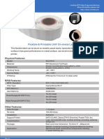 Flexible & Printable UHF On-Metal Label: Physical Features