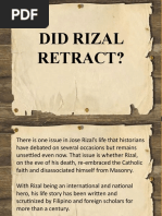 Did Rizal Retract?