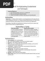 Chapter 5: The Keyboarding Fundamental: and Techniques