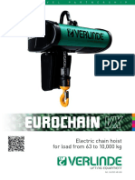 Eurochain: Electric Chain Hoist For Load From 63 To 10,000 KG