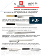 Suggested Knives