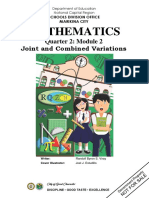 Mathematics: Quarter 2: Module 2 Joint and Combined Variations