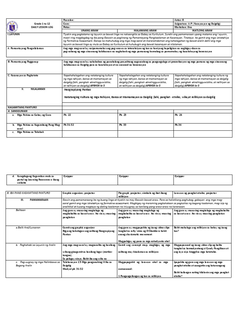 AP 8 Week 3 | PDF