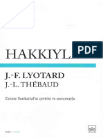 J. F. Lyotard - Hakkıyla