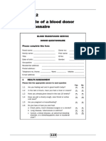 Annex 2 Example of A Blood Donor Questionnaire
