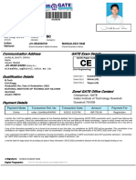 Zone/Scrutiny Code Details for GATE 2022 Application