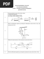 R.M.D Engineering College (An Autonomous Institution) Ec8391 - Control System Engineering Question Bank