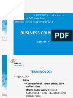 LAWS6071 - Session 4 - Business Criminal Law