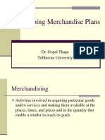 Developing Merchandise Plans: Dr. Gopal Thapa Tribhuvan University