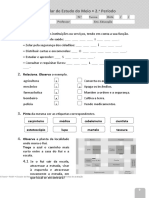 Avaliação Intercalar de Estudo Do Meio - 2.º Período