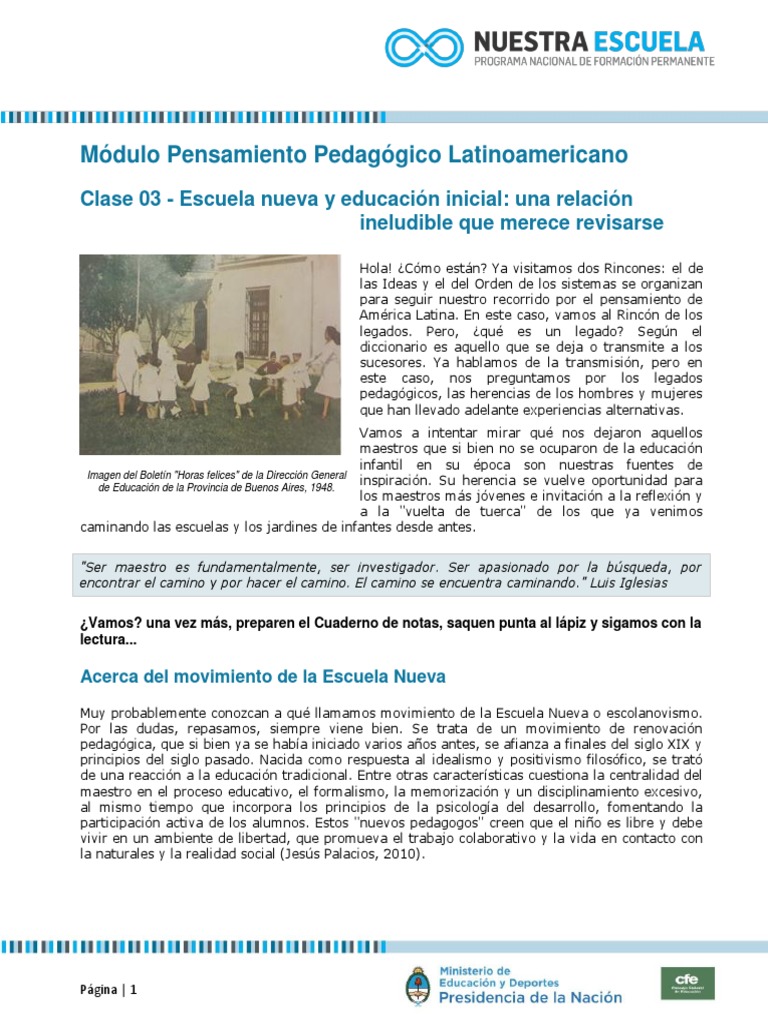 PPL 2017 Clase3 | PDF | Educación de la primera infancia | Plan de estudios