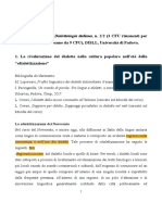 Dispensa2 delle lezioni di Dialettologia italiana - 3 CFU