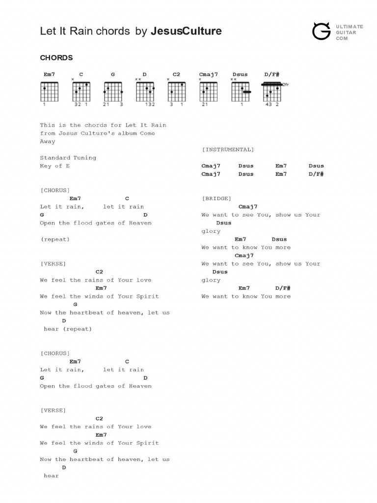 Let it rain chords em guitar pdf
