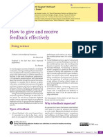 How To Give and Receive Feedback Effectively