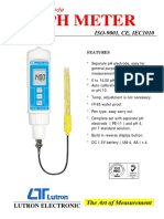 Pen type pH meter with separate electrode