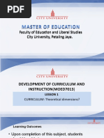 MOED7013 (1) Development of Curriculum and Instruction.