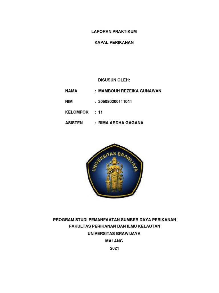 Laporan Praktikum Kapal Perikanan 2021 | PDF | Sains & Matematika