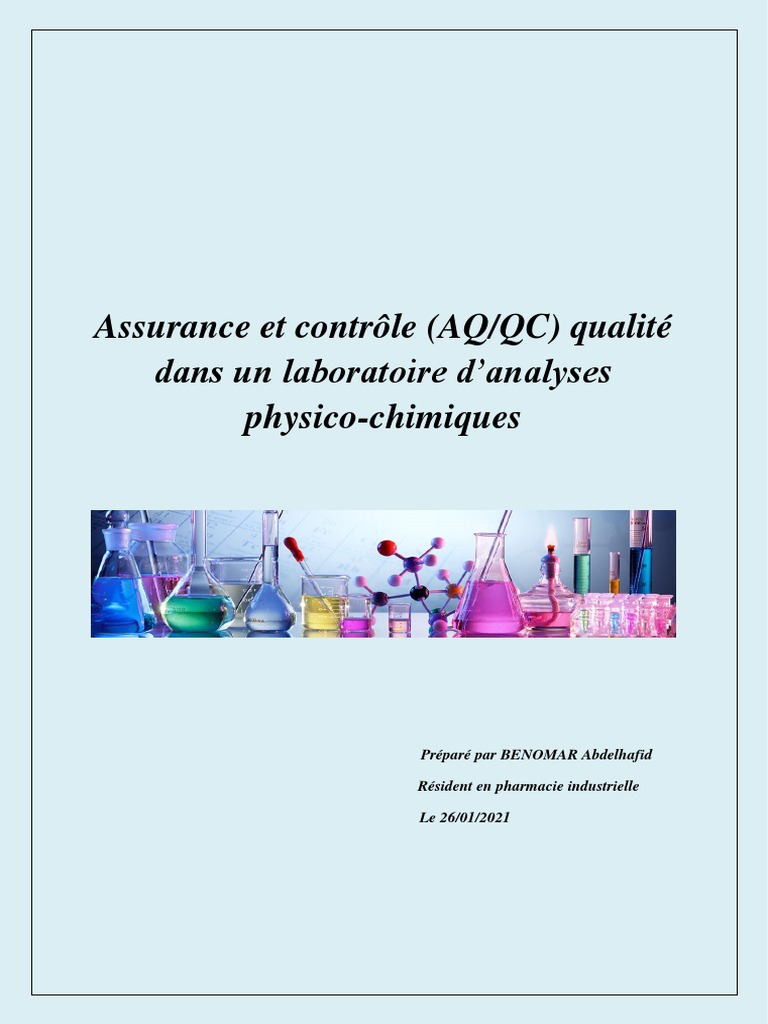 Assurance qualité en laboratoire CQ/AQ | PDF | Management de la qualité ...