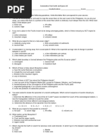 Summative Test Earth and Space 10 Name: - Grade/Section: - Score