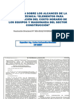 Costo Horario de los Equipos y Maquinarias del Sector Construccion - MTC