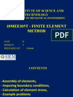 18Mee305T - Finite Element Method: SRM Institute of Science and Technology