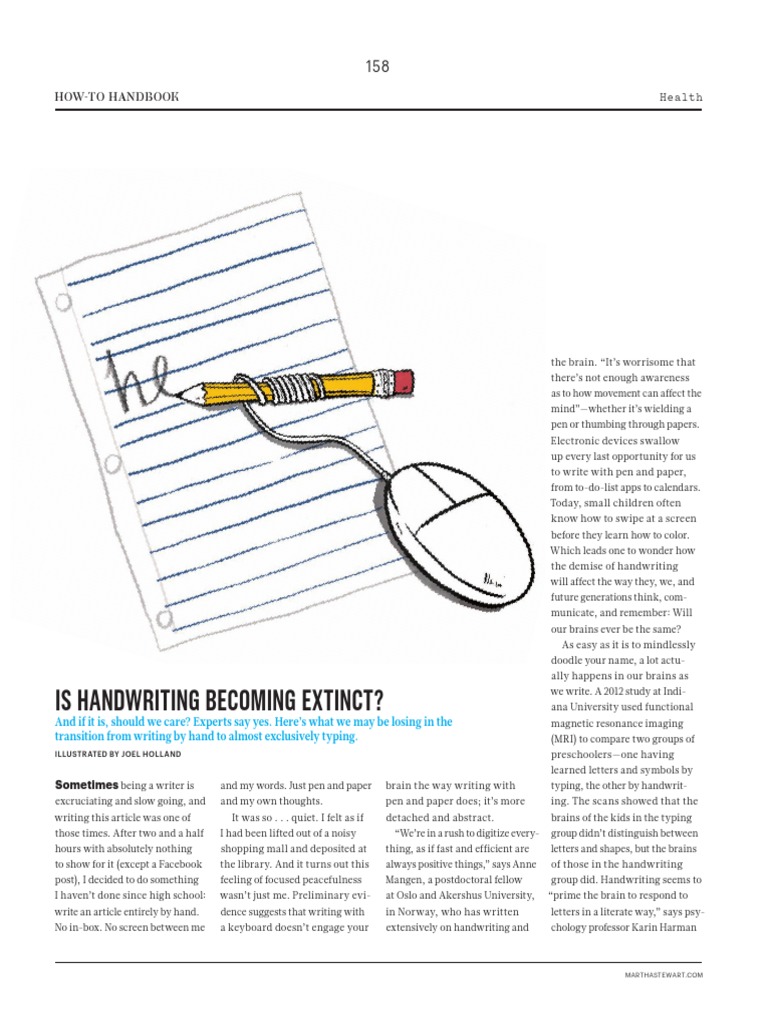 Is Handwriting Becoming Extinct | PDF | Cognition