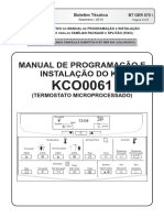 Boletim Técnico TÍTULO - INFORMATIVO DO MANUAL DE PROGRAMAÇÃO E INSTALAÇÃO DO KIT KCO0061 PARA AS FAMÍLIAS PACKAGE E SPLITÃO (FIXO)