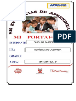 Portafolio de Evidencias Matematica 4to CP1 1003 Ccesa007