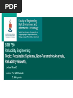 BTH 780 Reliability Engineering: Topic: Repairable Systems, Non-Parametric Analysis, Reliability Growth