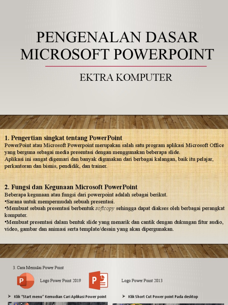 Pengenalan Dasar Microsoft PowerPoint | PDF | Karier & Perkembangan | Seni