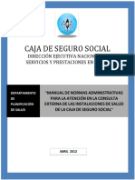 Manual de Normas de La Consulta Externa. CSS 19 de Julio 2012