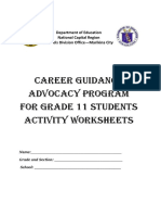CGAP Grade 11 Worksheet