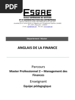 Anglais de La Finance