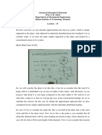 Advanced Strength of Materials Lecture on Circular and Rectangular Plates Under Concentrated and Uniform Loads