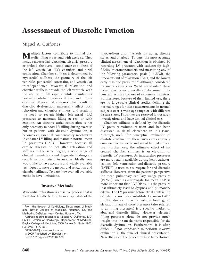 Diastolic Heart Failure Assessment | PDF | Blood Pressure | Heart