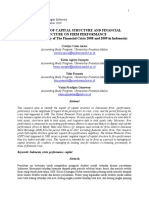 The Effect of Capital Structure and Financial Structure On Firm Performance (An Empirical Study of The Financial Crisis 2008 and 2009 in Indonesia)