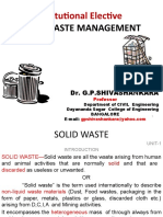 Institutional Elective: Solid Waste Management