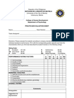 Evaluation Sheet