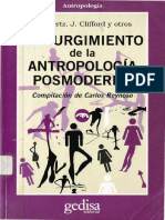Carlos Reynoso - El Surgimiento de La Antropología Posmoderna