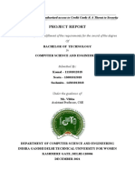 Project Report: Submitted in Partial Fulfilment of The Requirements For The Award of The Degree of in