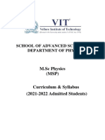 M.SC - Physics (MSP) Ay2021 2022