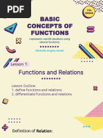 Basic Concepts of Functions: (Represents Real-Life Situations Using Rational Functions)